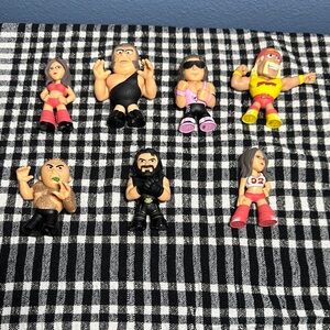 Wrestling Action Figures Set of 7 Multicolor excellent condition